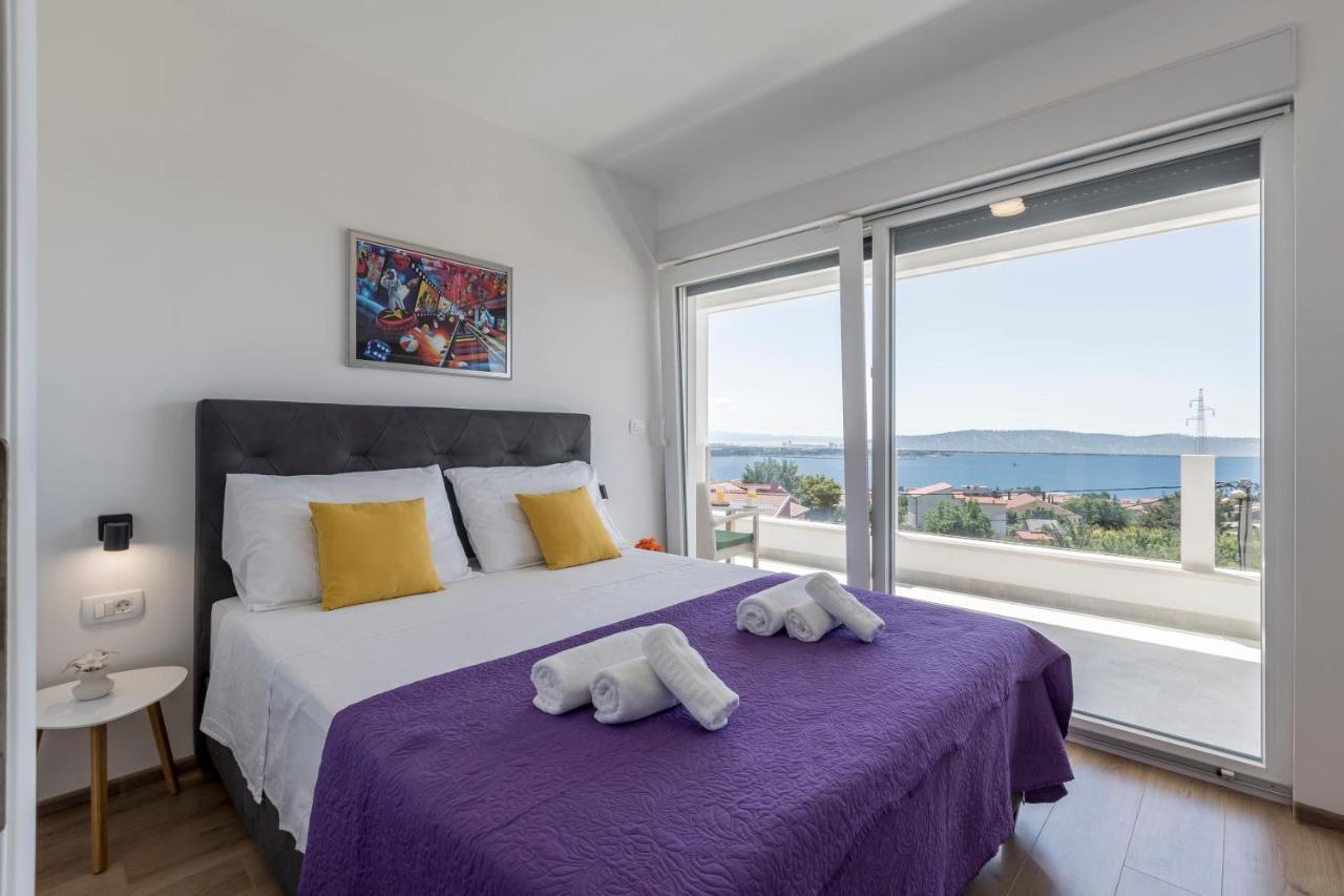 Luxury Villa La Nonna Ana - Heated Pool, Sea View, Near Split Каштела Екстер'єр фото